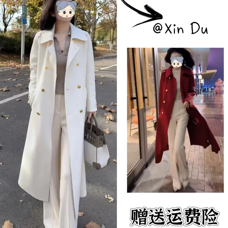 2025秋季新款时尚显瘦气质女士网红洋气风衣百搭款D23847