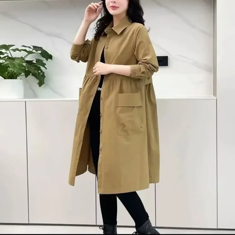 高档风衣女士中长款2025春秋新款韩版宽松时尚流行休闲百搭外套潮
