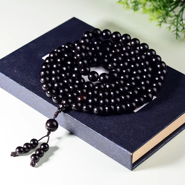 百搭正宗黑檀木珠串时尚转运佛珠饰品