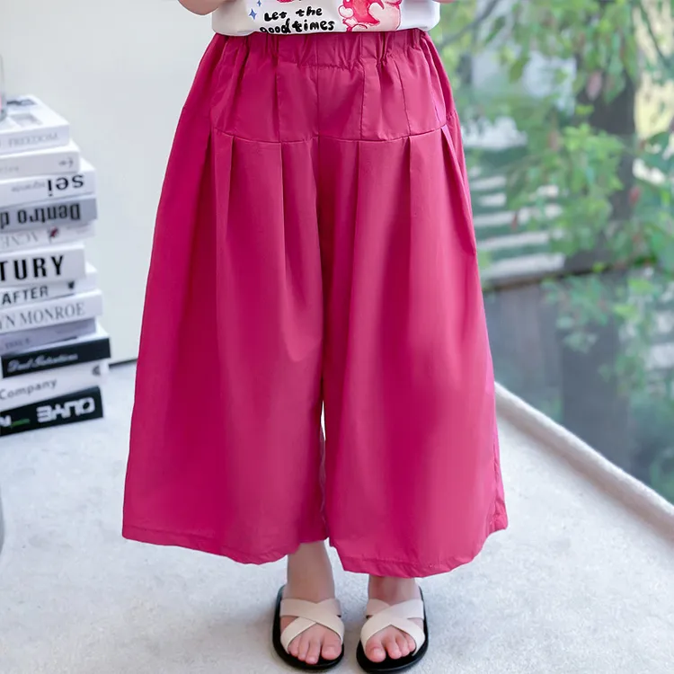 女童裤子夏装新款洋气儿童夏季新款薄款休闲阔腿裤小女孩宽松裤子