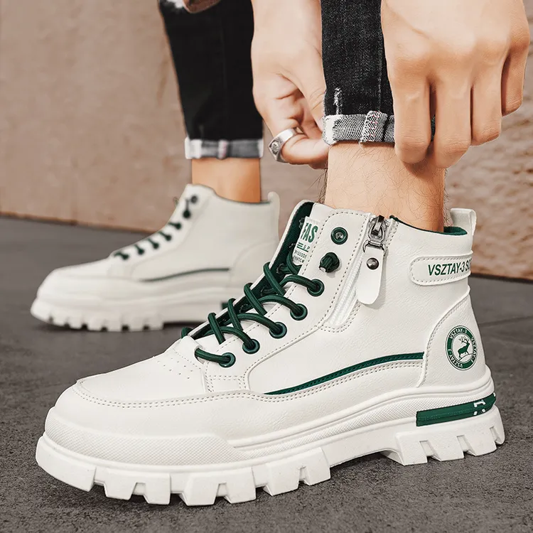 MB法国『设计师』男士休闲运动马丁靴透气舒适软底软面时尚潮流