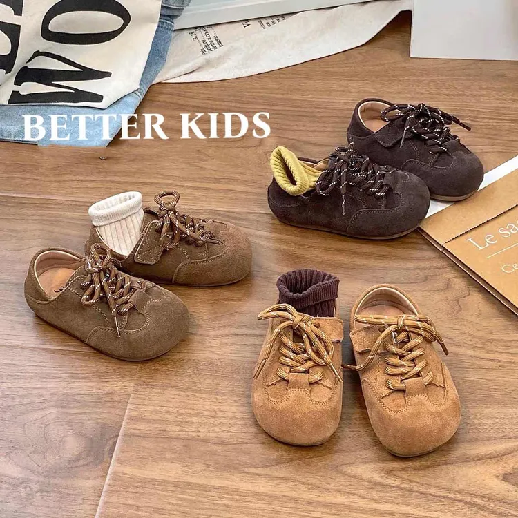 BETTER KIDS/好孩子女童皮鞋复古勃肯鞋秋季新男童单鞋软底休闲鞋