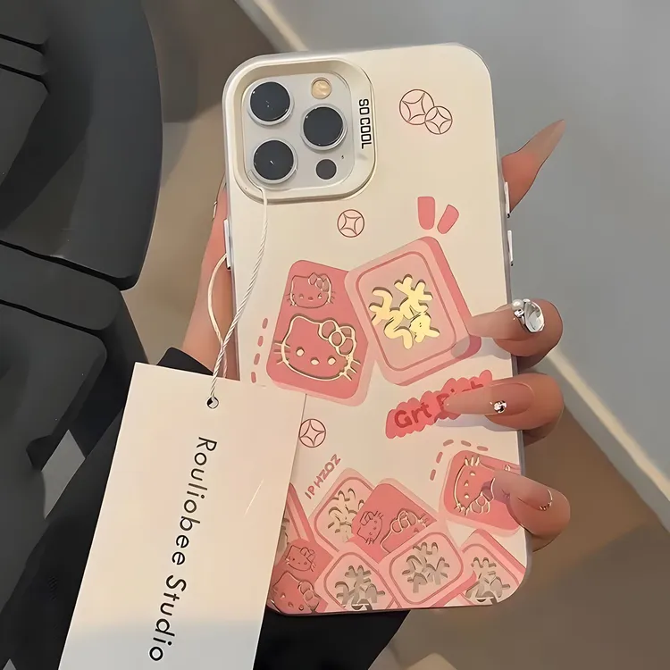 发财KT猫适用于苹果小米vivo荣耀IQOO13华为oppo一加手机防摔壳