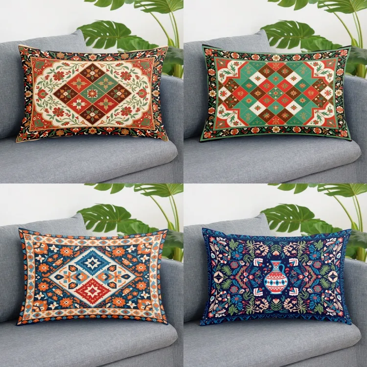 抱枕套民族风复古波西米亚长方形靠垫民谣卡座客厅沙发靠背腰靠枕