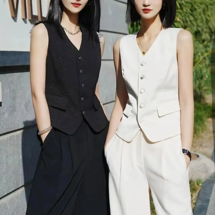 哥弟阿玛施正品专柜2025夏季新款百搭无袖西装马甲背心外套女上衣