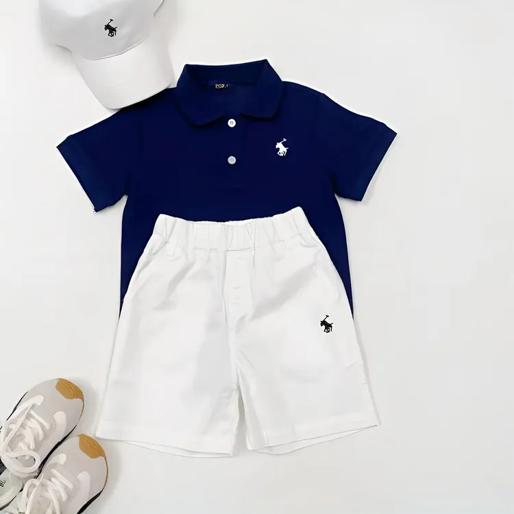 男童男宝Polo衫短袖夏季套装儿童衣服宝宝韩版上衣短裤休闲两件套