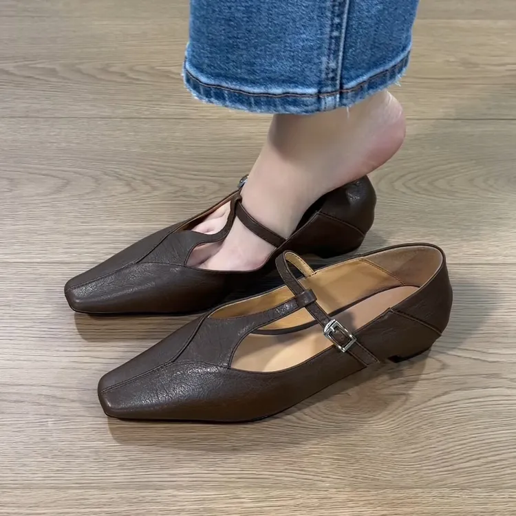 单鞋2025年复古风 玛丽珍鞋交叉绑带小众设计优雅单鞋女款春秋