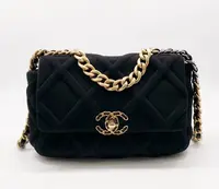 95新 Chanel/香奈儿 多多奢品/香奈儿织物19bag包/98新包展