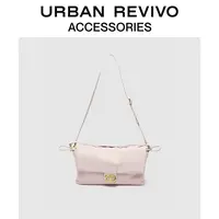 URBAN REVIVO2025秋季新款女通勤光泽感单肩斜挎包UAWB50270