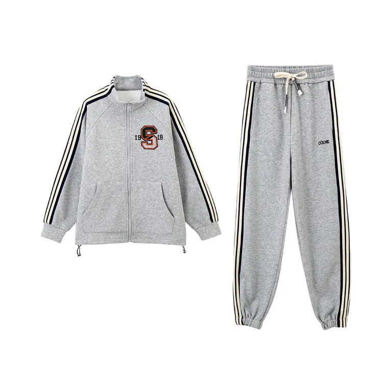 特！线下429！轻美式~酷飒减龄！利落运动风百搭休闲女式套装 L71578