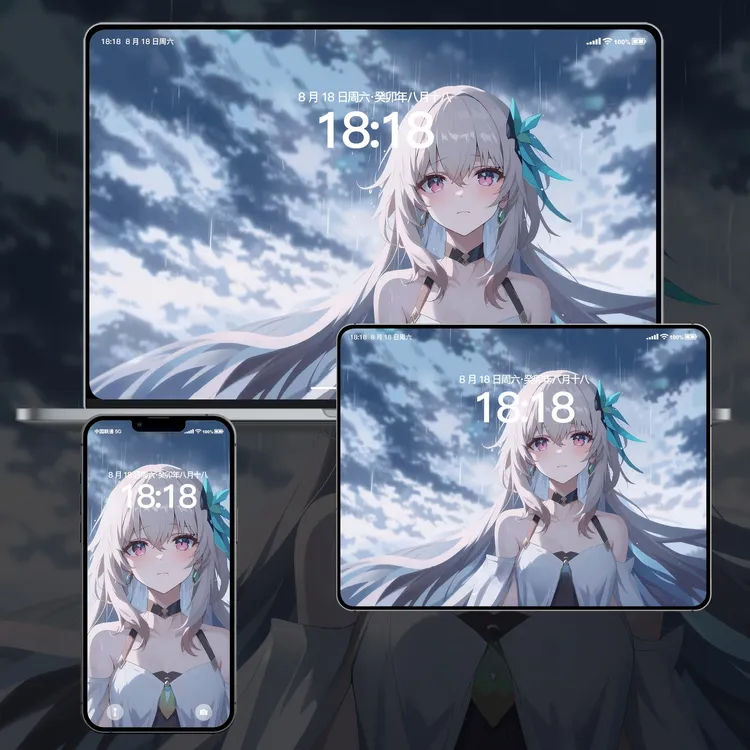 崩坏流萤超清插画二次元壁纸iphone苹果手机mac电脑ipad平板壁纸