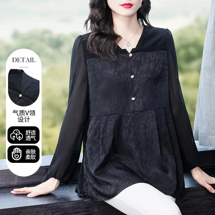 2025春装小众设计感V领229763