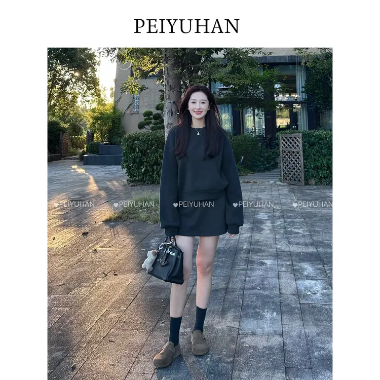 PEIERNA佩佩PC 【灰色简约卫衣】卫衣 T22176 6106087时尚秋冬