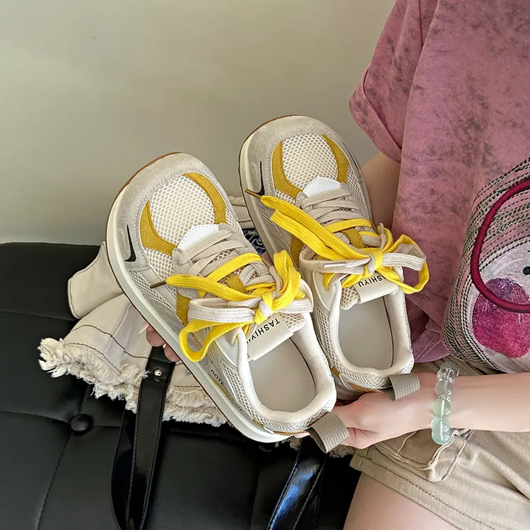 夏季轻便阿甘鞋训鞋丑萌德大头百搭休闲透气鞋子女ins潮牌百搭