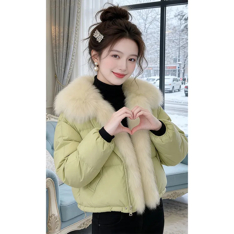 兹伊翰【绿野仙踪】大毛领棉服女2025冬季新款气质御寒保暖棉衣外套