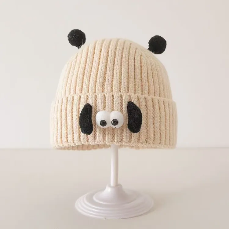 宝宝帽子秋冬季可爱超萌针织毛线帽保暖加厚新生婴幼儿宝宝套头帽