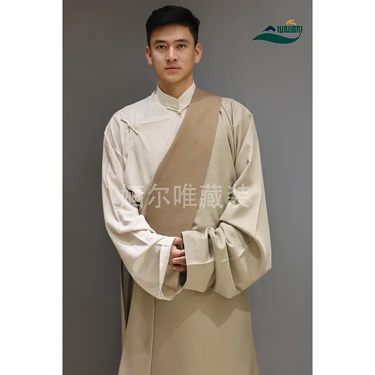 新款藏族服装男士藏式藏装外套藏族演出藏服藏衣外套传统贵族服
