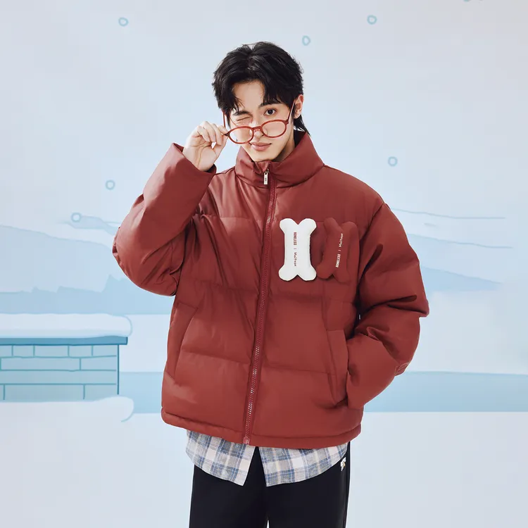 【线条小狗Online exclusive】新国标90绒可拆卸魔术贴羽绒服