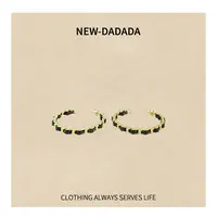 合金皮质耳饰  NEW DADADA【利达同款】高级设计感气质耳环DVM036
