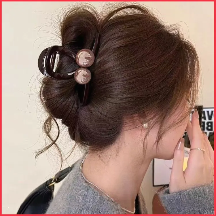 高级感珍珠2025新款气质抓夹后脑勺盘发夹大号发饰女新款头饰发夹