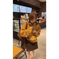 QiongQiong人手款！巨好看的橘色显白百搭宽松半拉链连帽卫衣