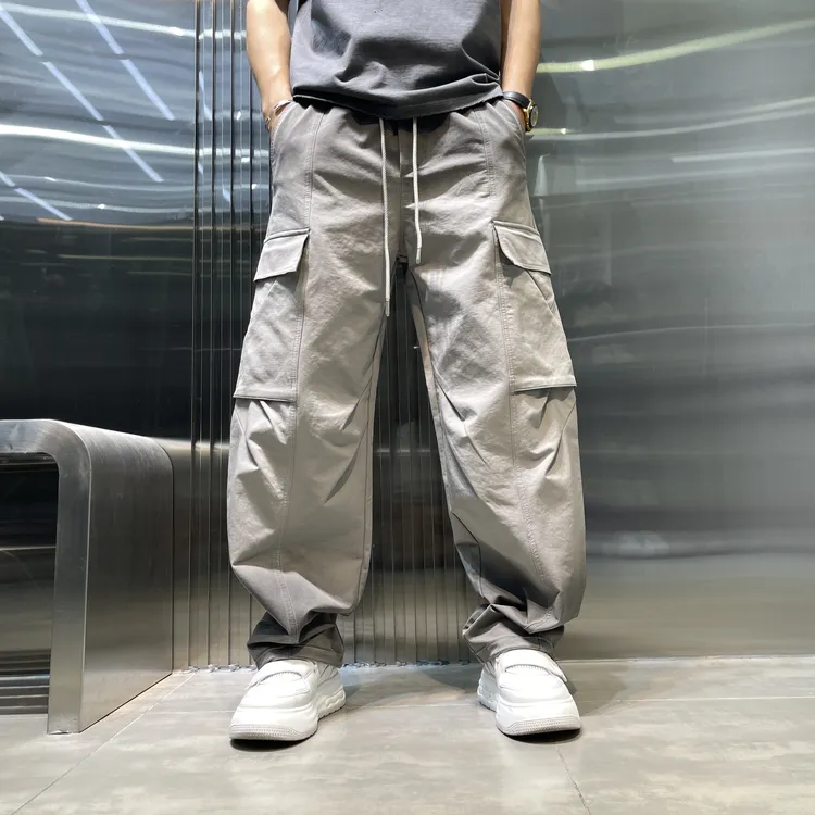 秋季新款美式直筒工装裤潮流宽松男士百搭休闲裤水洗速干休闲长裤