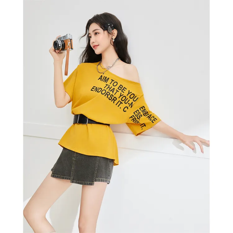 IEF/爱依服2025夏季新款美式甜酷个性辣妹气质通勤百搭显瘦中T恤