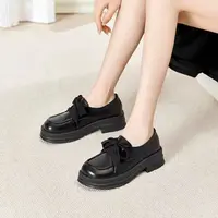 W523108春夏新款时尚百搭外穿一字带方头粗跟中跟玛丽珍鞋女