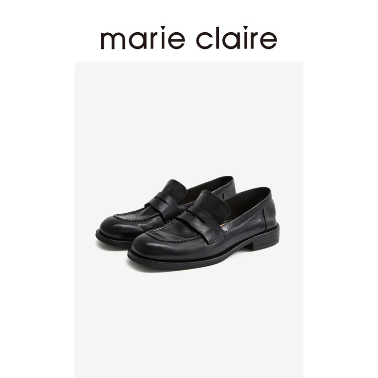 【小桃同款】MC女鞋水洗便士乐福鞋早八小皮鞋老钱marieclaire女鞋