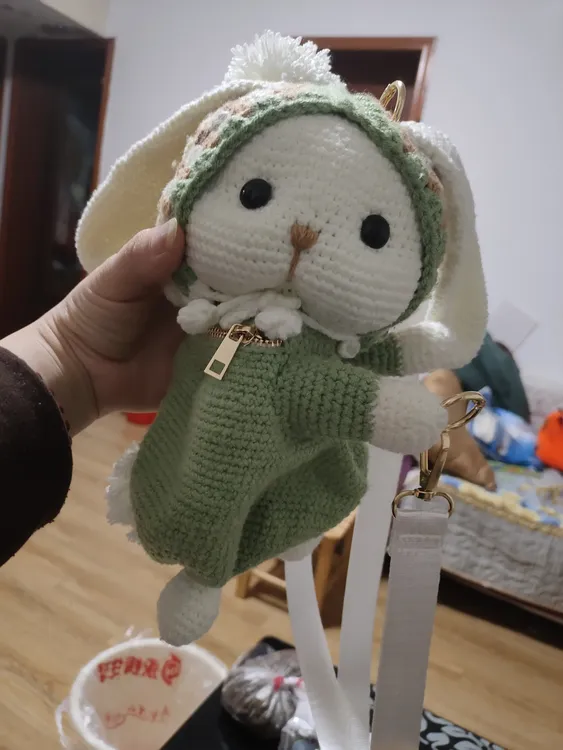 DIY编织成品儿童兔子包包