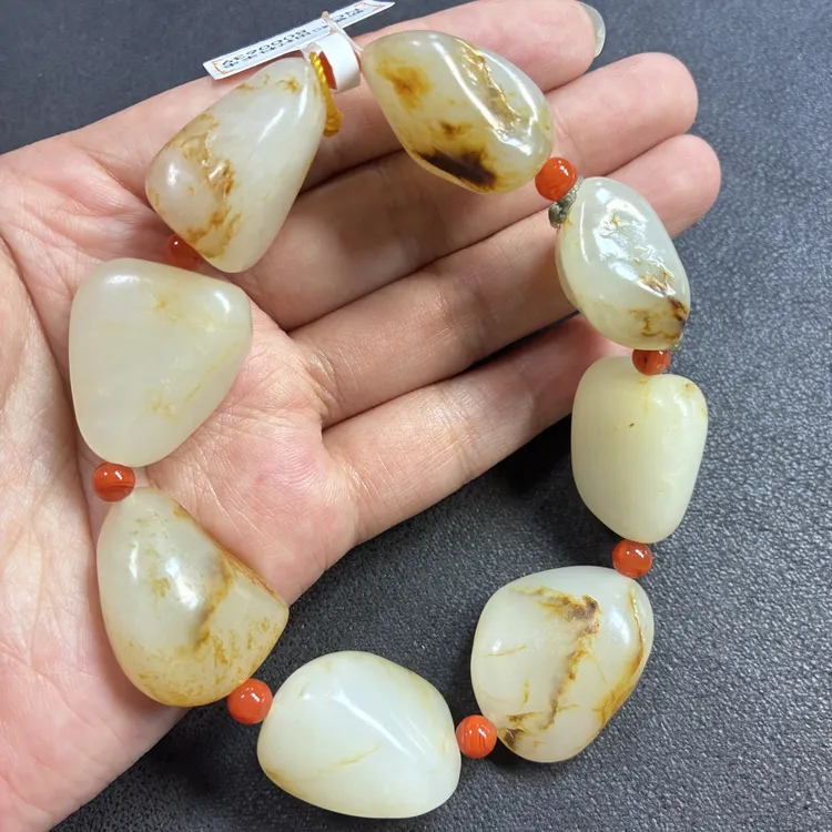 新疆和田玉籽料原石独籽手串