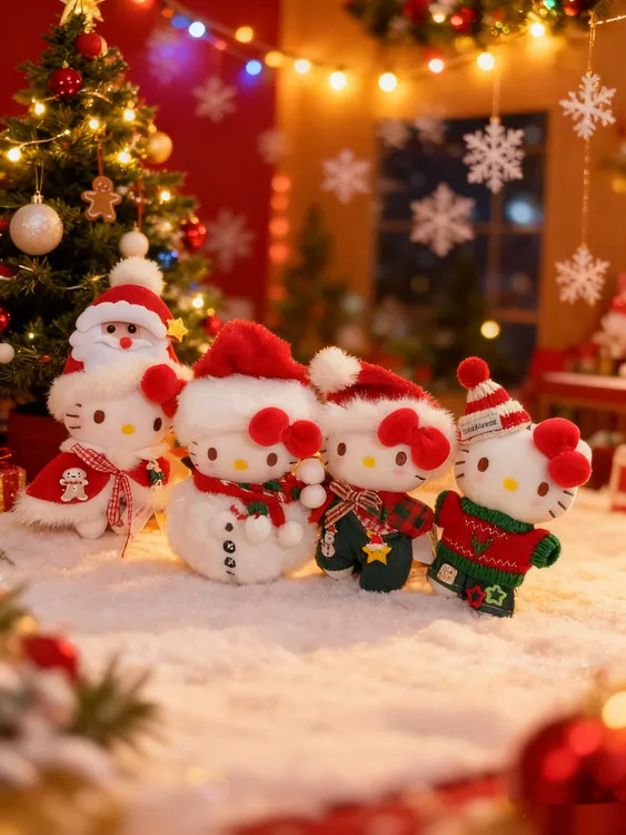 正版kitty圣诞限定主题可爱玩偶包包挂 