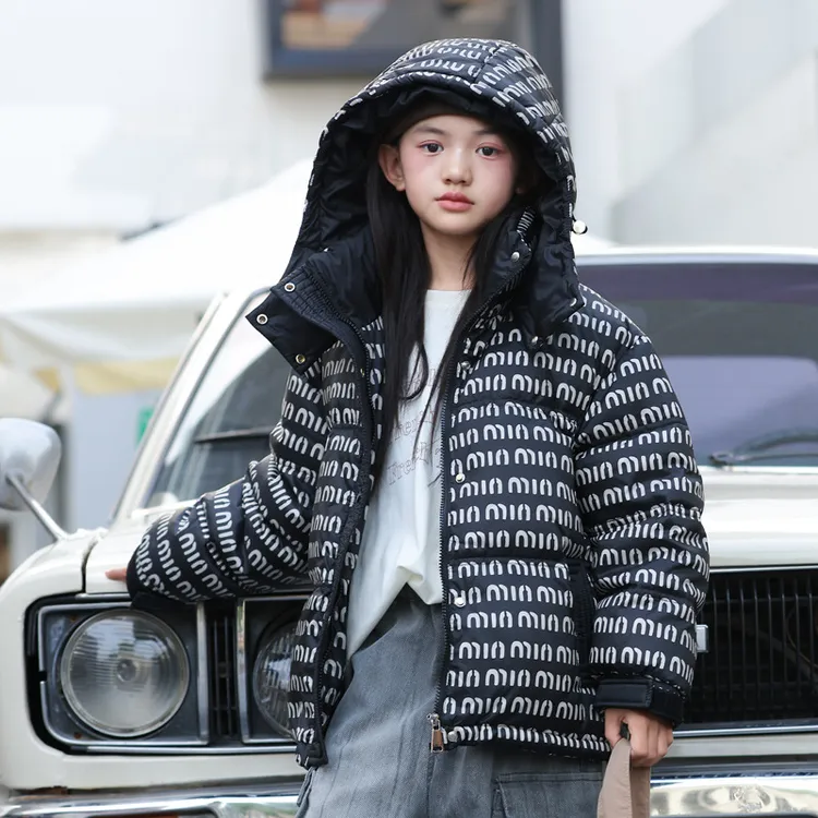巴拉巴拉男孩女孩女童羽绒服中长款2025新款洋气韩版女孩冬季中大