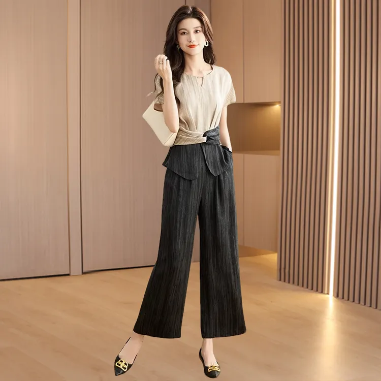 职业套装女夏2025新款爆高级感女人味超火妈妈大方得体穿搭两件套