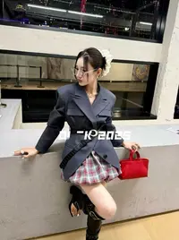 【1025】佰#灰色时尚百搭修身西装外套