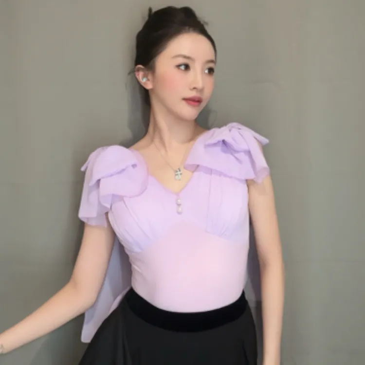 DM DANCEWEAR 国标舞服 ｜ 法式飞袖上衣