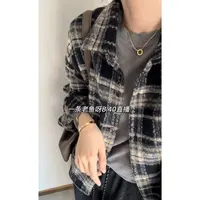 Y 秋款格子衬衫外套女 韩版宽松外套 衬衫女款外穿1354