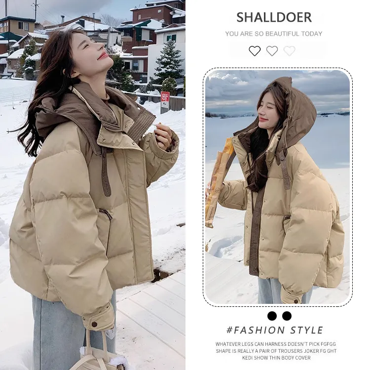 高级设计感短款女冬季2026新款小个子时尚洋气面包服棉服外套女士