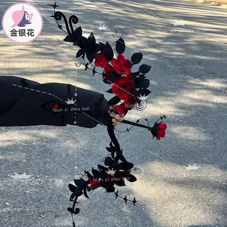 万圣节装饰DIY扭扭棒荆棘玫瑰手拿弓箭1575