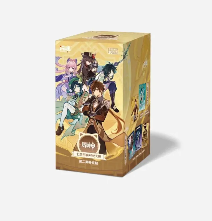 【糖宝拆卡】闪魂原神七圣召唤对战卡牌第二期补充包盲盒下单