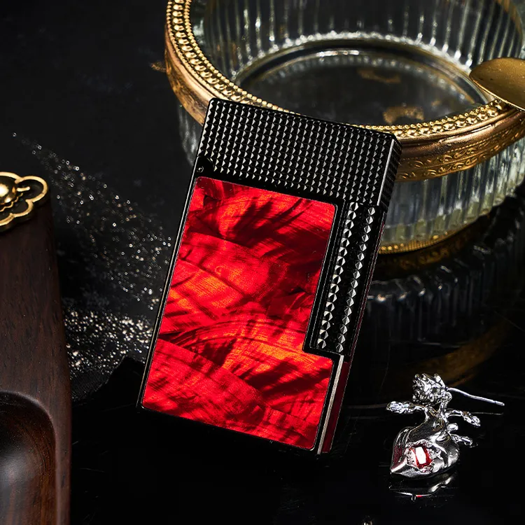 TSHOMX【血珀】高档复古钢声朗声纯铜侧滑式打火机送男生的生日礼物