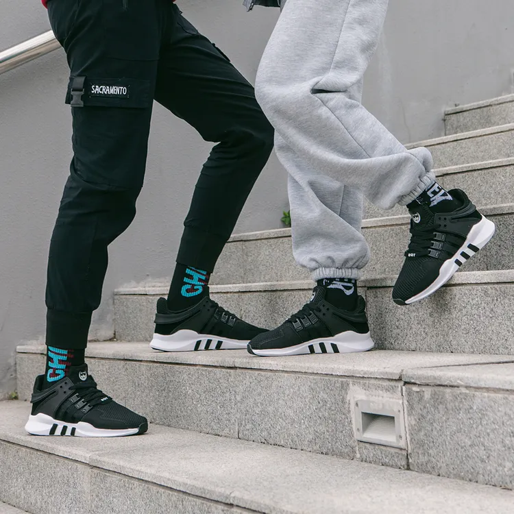 EQT NMD小众设计网面透气黑白运动鞋男休闲低帮百搭软底跑步鞋