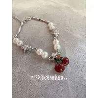 铜合金仿珍珠手链 小众设计樱桃贝珠ins手链48010