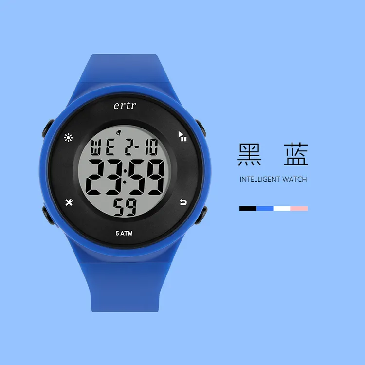 初高中生防水多功能电子手表青少年成人只看时间闹钟夜光计时防摔