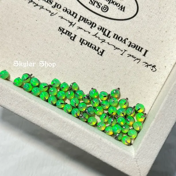 钛合金耳饰 F136钛合金星云澳宝舌钉内螺旋m1.2牙口杆粗1.6可喝酒