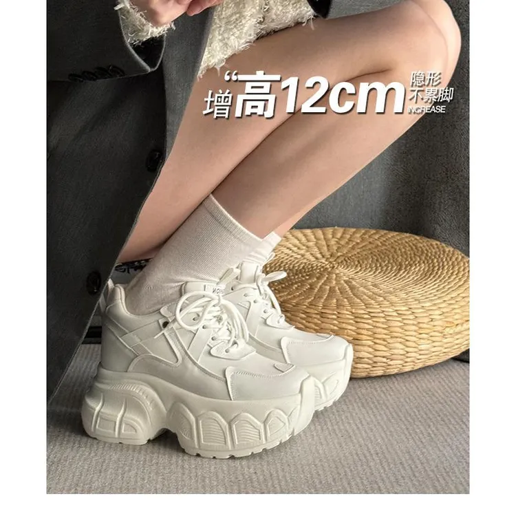 【DR官方正品】小个子厚底老爹鞋女2025春季隐形内增高12cm矮子乐