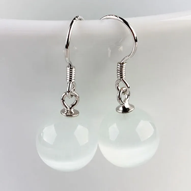 铜合金亚克力耳饰 直播白水滴女耳坠