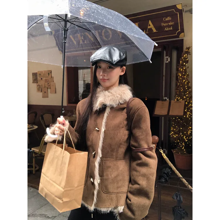 【迷糊森林】秋冬韩系复古美式显瘦修身HD短外套254V3180    