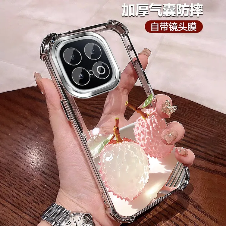 轻奢ins风适用iqooz10turbo+手机壳气囊防摔IQOOZ10Turbo带镜头膜