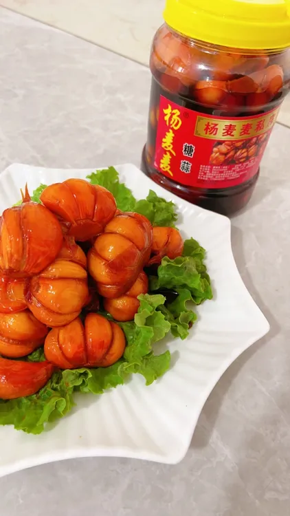 杨麦麦私房泡菜糖蒜一瓶2斤带汤汁